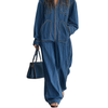 Miss Autumn -Women's Hooded Jean Jumpsuit