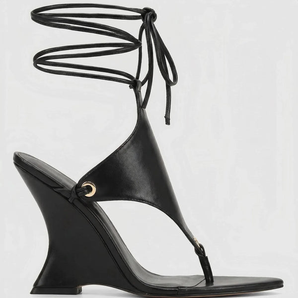 Stay Ready -Suede Thong Wedge Shoe