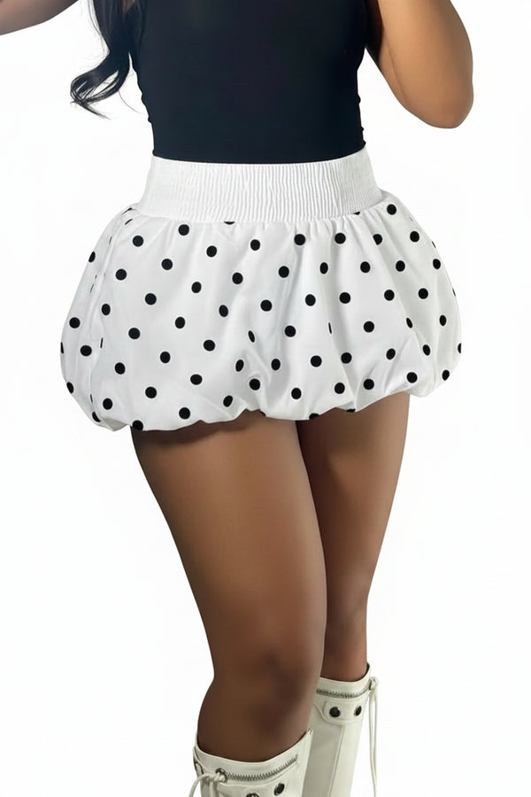 B-Dot -Polka Dot Bubble Skirt