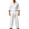 Worthy Bros Linen Casual Two-Piece Shirt & Trouser Set