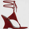 Stay Ready -Suede Thong Wedge Shoe