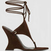Stay Ready -Suede Thong Wedge Shoe