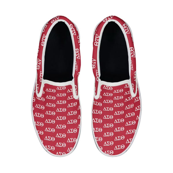 𝚫𝚺𝚯- The "RED" Remix- Slip-On Canvas Shoes w/ FREE SHIPPING!