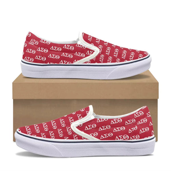 𝚫𝚺𝚯- The "RED" Remix- Slip-On Canvas Shoes w/ FREE SHIPPING!