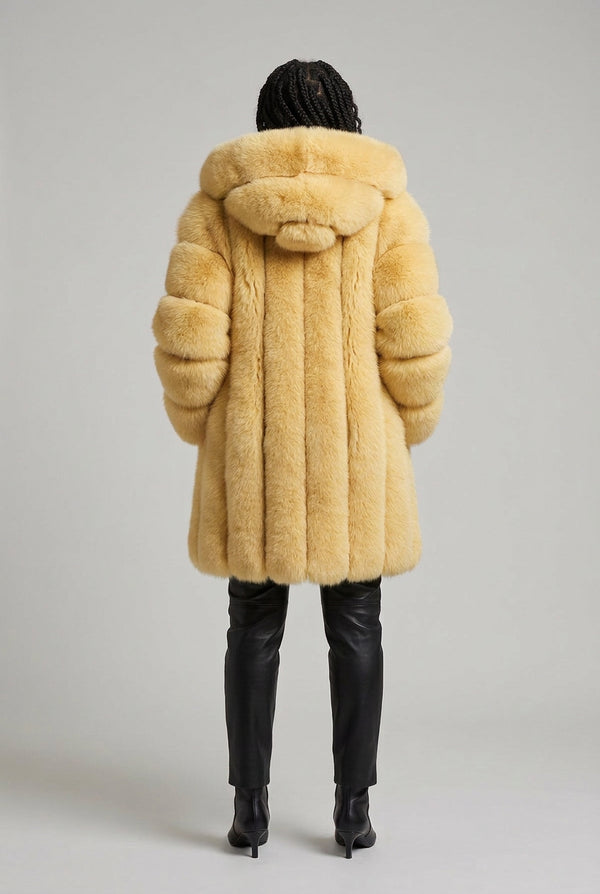 Madame - Hooded Fox Fur Coat