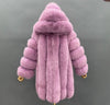 Madame - Hooded Fox Fur Coat
