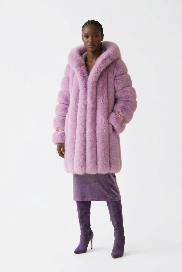 Madame - Hooded Fox Fur Coat