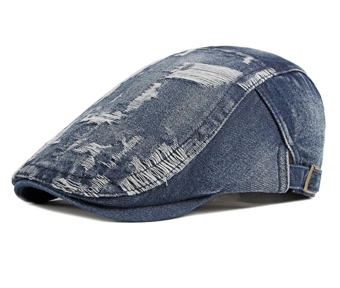 1913 - Denim Embroidered Cap -CLEARANCE SALE!