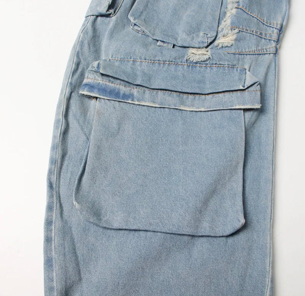 Miss Bounce Back -WC Denim Jumpsuit