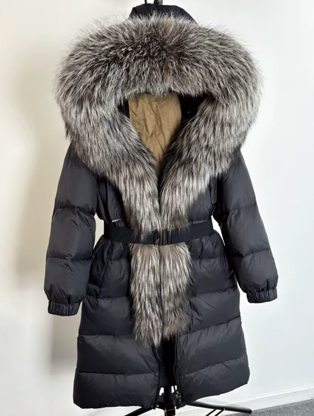 Big Burr Chic - Women Fur Parka Coat