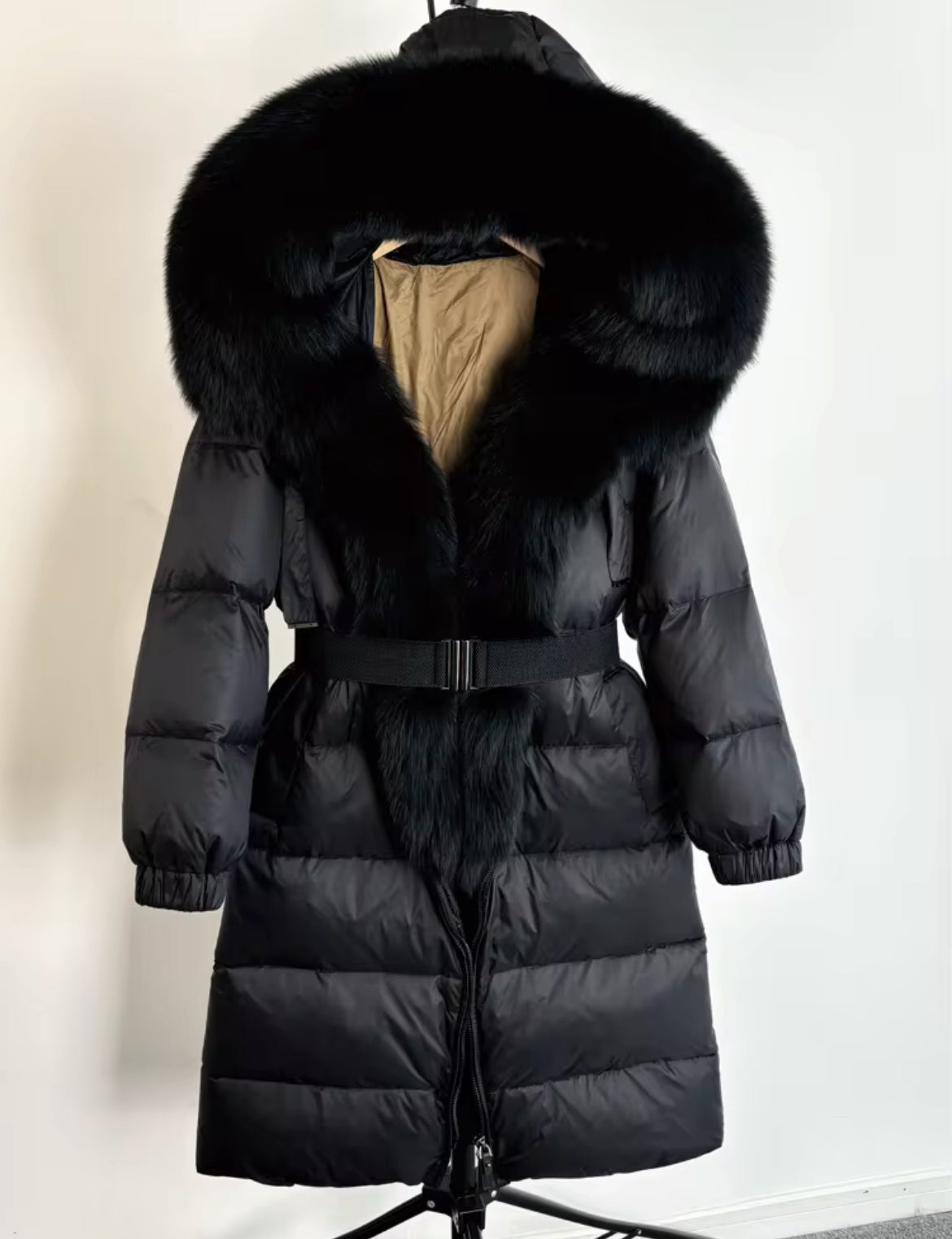 Big Burr Chic - Women Fur Parka Coat