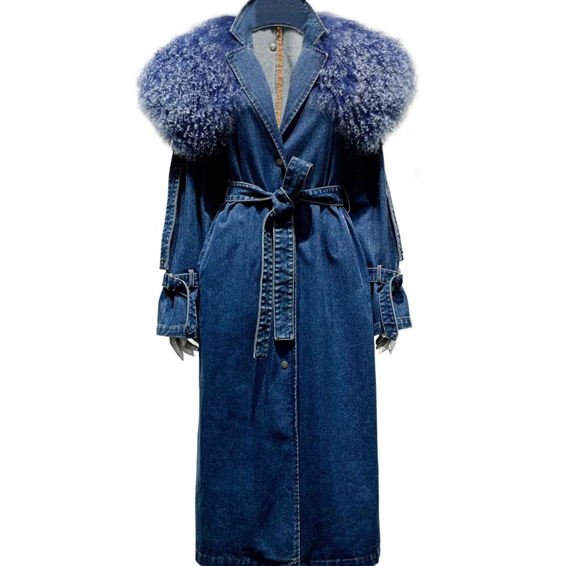 Miss Midnight- Denim Trench Coat