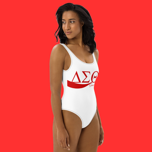 ΔΣ𝚯 White One-Piece Swimsuit