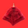 Miss Delta Fierce- Fox Fur Large Poncho
