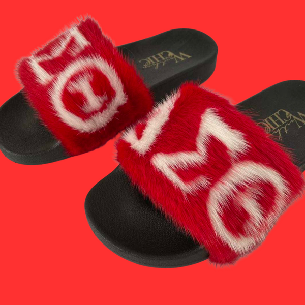 Pre- Order ΔΣ𝚯 - Custom Mink Slides -SALE!