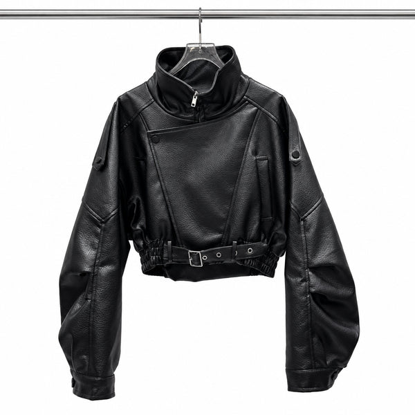 On Her Terms - Faux-Leather Moto Jacket