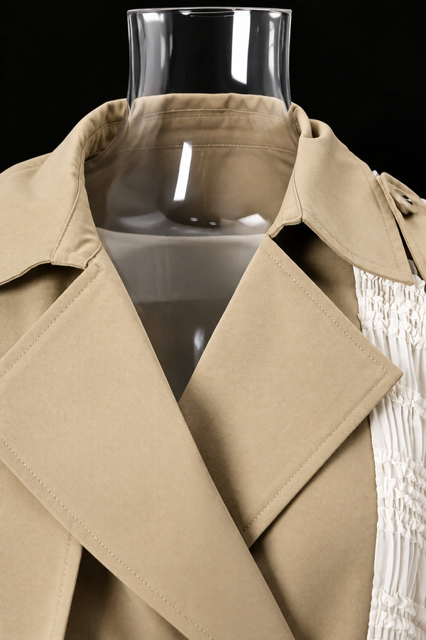 Open Story - Lace-Detail Trench Coat - FREE Shipping