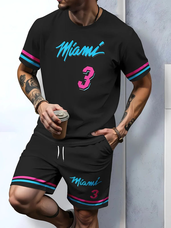 Worthy Bros Casual Breathable Short Sleeve & Shorts Set