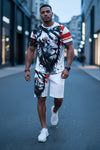 Worthy Bros 3D Print Short Sleeve & Shorts Set