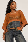 Denim Remix - Mesh Patchwork Tee