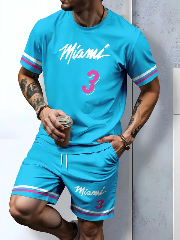 Worthy Bros Casual Breathable Short Sleeve & Shorts Set