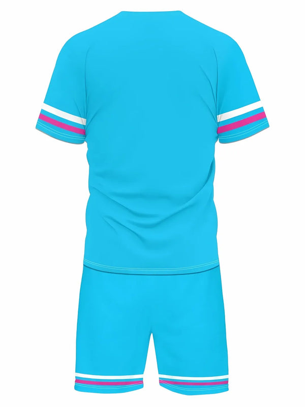 Worthy Bros Casual Breathable Short Sleeve & Shorts Set