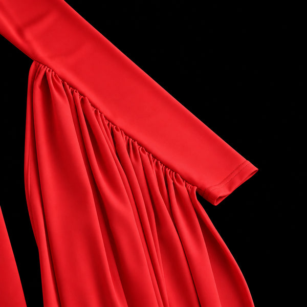 Afterglow - Stand-Collar Long-Sleeve Dress