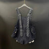 Miss Tie the Look - Wide-Leg Suspender Shorts