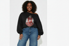 SALE-𝚫𝚺Θ Sequin -Off the Shoulder Sweatshirt