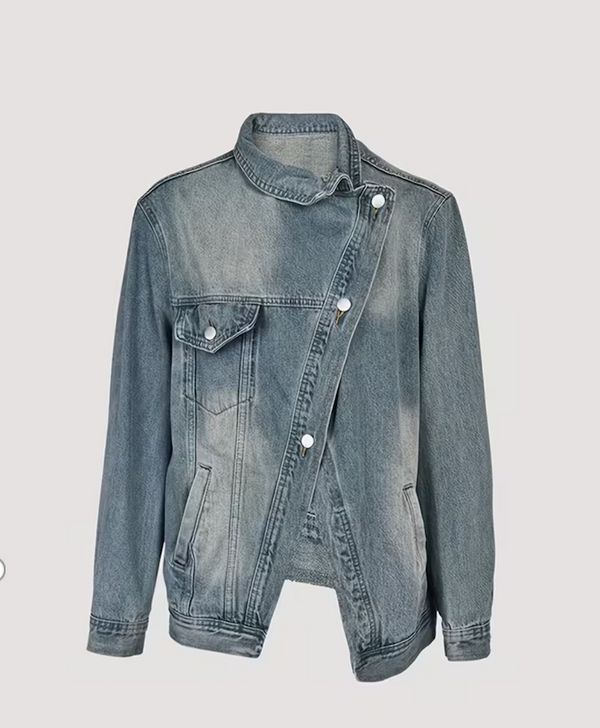 WORTHY CHIC WEDNESDAY- ITEM OF THE WEEK -he's a Keeper- Women's Asymmetrical Denim Jacket. FAST SHIPPING ITEM!