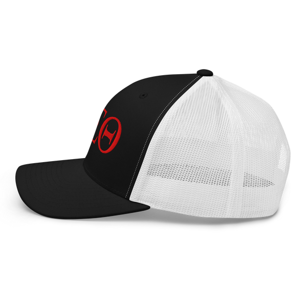 NEW-𝚫𝚺Θ Black/White Trucker Cap