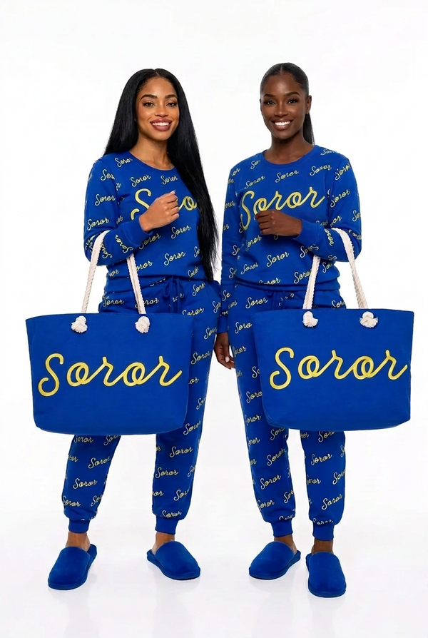 SOROR- Blue/Gold Lounge Wear -PRE-ORDER