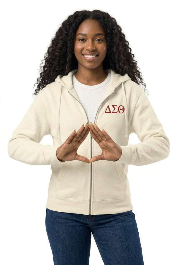 Sisterhood- Zip-Up Hoodie (Cream & Black)