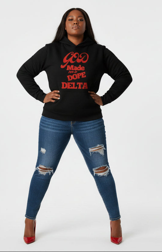 Dope Delta 2 - Sweatshirt Hoodie (Non-Cut-Out) - Worthy Chic