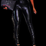 Miss Shay Chic - Women Tassel PU Leather Pants -SALE!