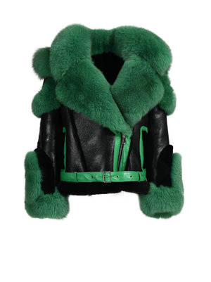 City Chic - Fox Fur Leather Shearling