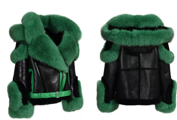 City Chic - Fox Fur Leather Shearling