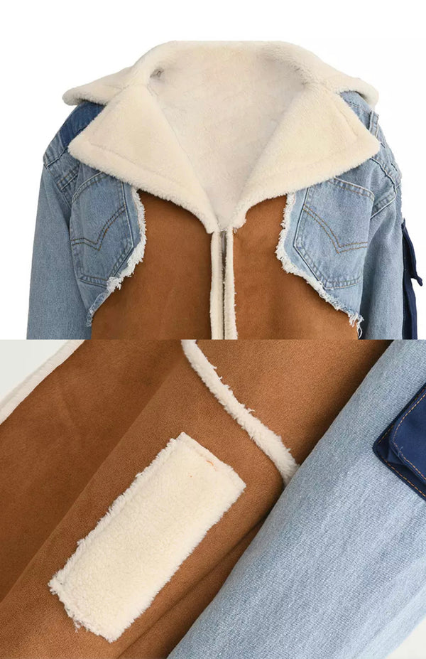 Miss Authentic - Denim Patchwork Coat SALE!