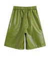 LIME ME Show You- Women's PU Leather Shorts