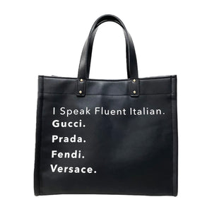 I speak fluent Italian - Crossbody bag- SALE!