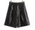 FOREVER CHIC - Women's PU Leather Shorts