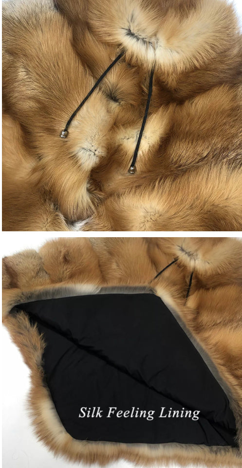 Miss Foxy Brown - Fox Fur Large Poncho