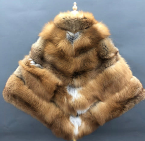 Miss Foxy Brown - Fox Fur Large Poncho