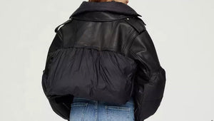 Down with It- Women's Leather Puff