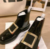 Buckle Up Chic- Women's Ankle Boots