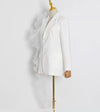 Mahogany- Women's Ruffle Blazer