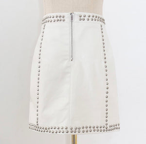 Rock CHIC - Vintage Studded PU skirt