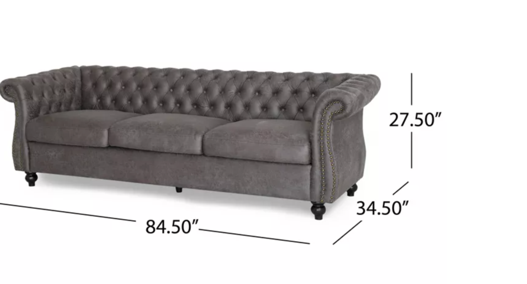 De'borah Elle -Modern 3 Seater Sofa