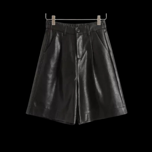 FOREVER CHIC - Women's PU Leather Shorts (Plus Size Available)