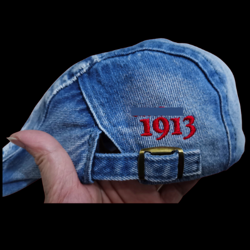1913 - Denim Embroidered Cap -CLEARANCE SALE!